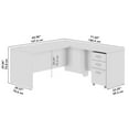 thumbnail image 2 of Pemberly Row 66W L Shaped Desk with Mobile File Cabinet in Mocha Cherry, 2 of 5