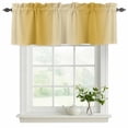 thumbnail image 2 of 2 Panels Yellow Ombre Valance for Windows, Farmhouse Yellow Gradient Modern Art Light Filtering Kitchen Curtains, Rod Pocket Window Treatment Curtain Valances for Living Room Bedroom, 42"x12", 2 of 9
