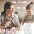thumbnail image 2 of Moocorvic 3D Easter Bunny Shape Plastic Cake Chocolate Mold DIY Handmade Baking Mold, 2 of 9