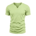 thumbnail image 2 of LIaqionyy Men's Short Sleeve Casual Basic Fashion V Neck Tee Shirts Summer Lightweight Solid Color Tops, 2 of 6