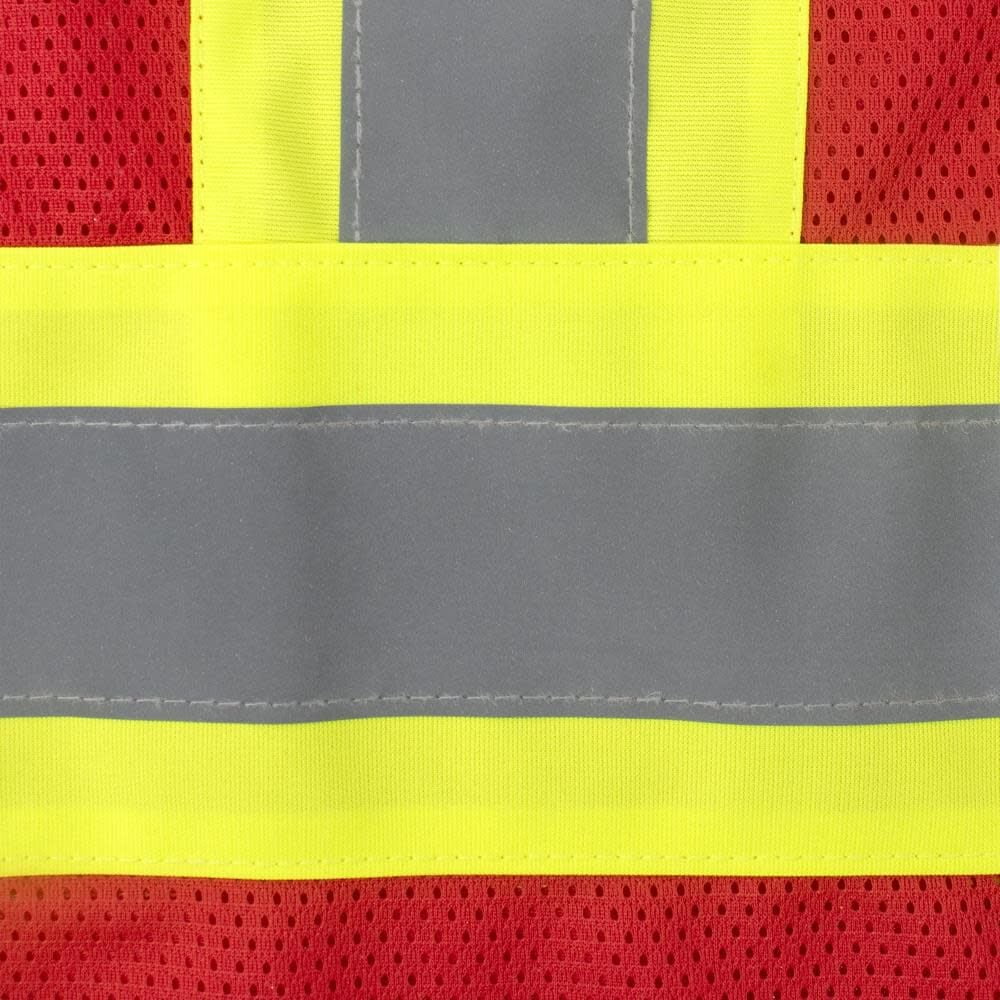 Radians Sv22-1 Economy Type O Class 1 Two Tone Safety Vest, Red, 4X-Large