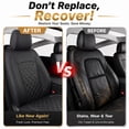 thumbnail image 5 of FLORAY Waterproof PU Leather Car Seat Covers Full Set, Universal Auto Seat Protectors for Sedans & Compact SUVs, Airbag Compatible, Black, 5 of 8
