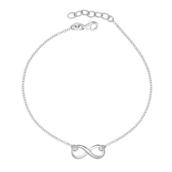 Italian 925 Sterling Silver 10 1 Inch Polished Infinity Cable Anklet (5mm Wide X 11 Inch Long) Anklet for Women