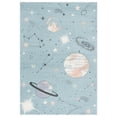 thumbnail image 2 of SAFAVIEH Carousel Kids Planets and Stars Area Rug, Teal/Orange, 5'3" x 7'6", 2 of 11