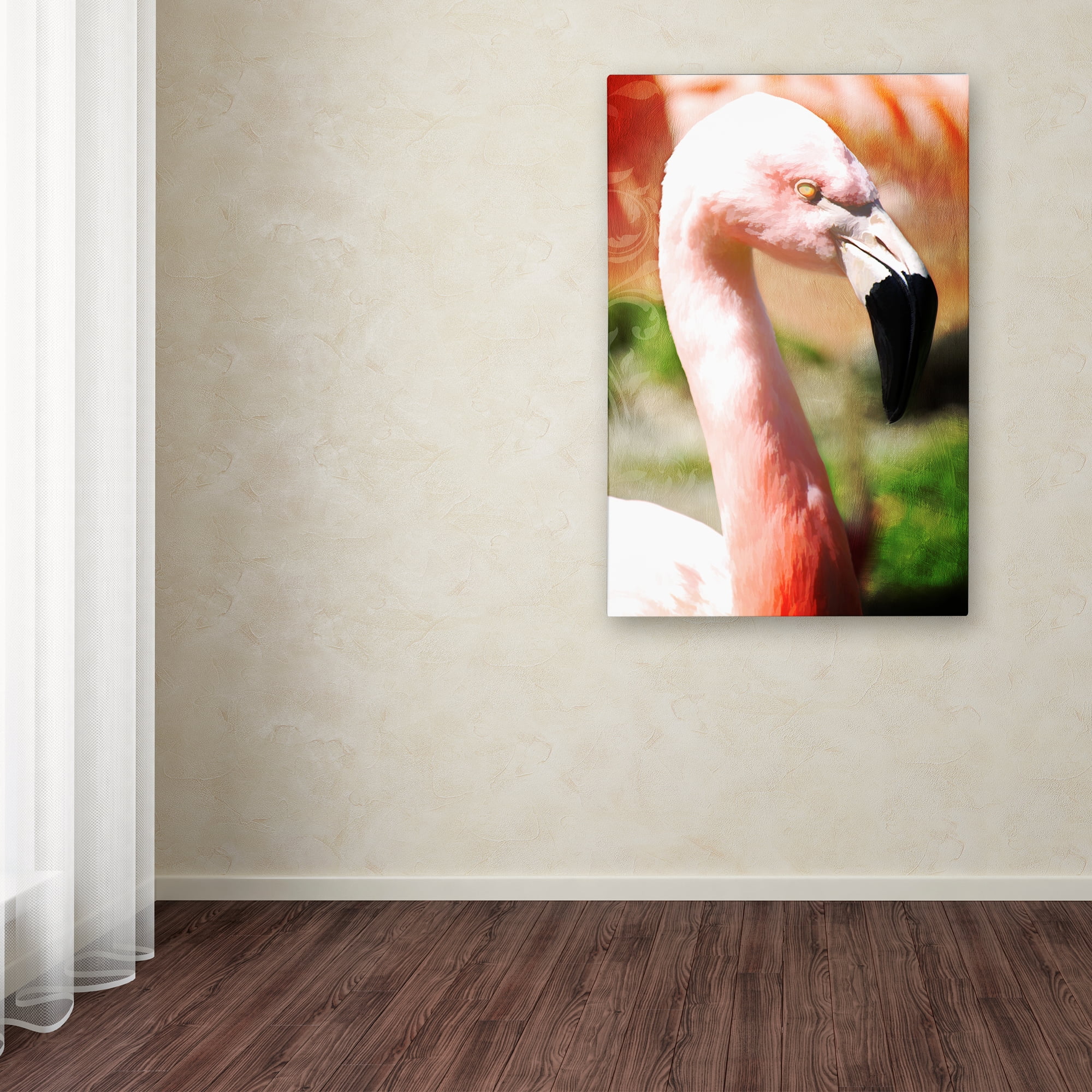 Trademark Fine Art 'Pink Flamingo I' Canvas Art by Tina Lavoie