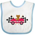 thumbnail image 3 of Inktastic Race Car Racing Bear Animal Boys or Girls Baby Bib, 3 of 4