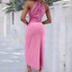 thumbnail image 4 of Vestido de Verano Casual de las Mujeres, Moda Cuello Redondo, Vestido Sólido sin Mangas para las Mujeres, 4 of 6