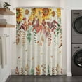 thumbnail image 3 of Xipuska Fall Sunflower Shower Curtain - Water Repellent Fabric Shower Curtains Washable, Vintage Autumn Eucalyptus Thanksgiving Decorative Polyester Cloth Bathroom Curtains Modern Bath Decor 66"x72", 3 of 6