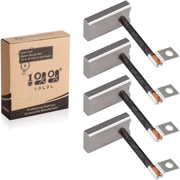 10L0L Golf Cart Starter Generator Brush Kit for Yamaha EZGO Club Car Yamaha,Replace OEM# 81-81200 26658-G01 101869302 JF2-81111-00-00 JF2-H1111-00-00, Set of 4