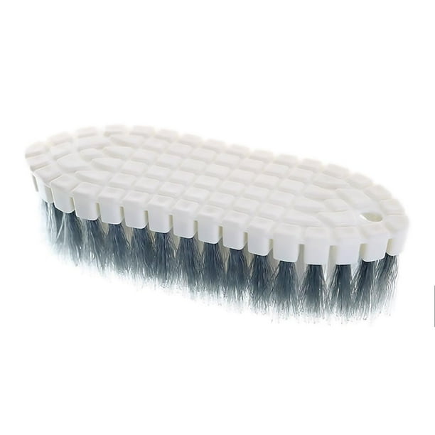 Cepillo para fregar de alta resistencia, cepillo de cerdas rígidas de mano para fregar de alta resistencia, varios segmentos son cepillos flexibles para frutas y verduras, paquete de 2