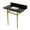 Black Granite / Brushed Brass, variant on Kingston Brass KVPK36KBSQ0 Templeton 36" Black Granite Console Sink with Brass Legs (8-Inch, 3-Hole), Black Granite/Matte Black