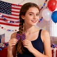 thumbnail image 2 of 4th of July Hair Bows Patriotic Red White Blue Star Stripe with Alligator Clips, Independence Day Hair Accessories for Women Girls, Holiday Party, 2 of 4