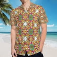 thumbnail image 5 of High Quality Hawaiian Shirts for Men Short Sleeve Aloha Beach Shirt Floral Summer Casual Button Down Shirts Blouses SNMFD2, 5 of 7