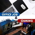 thumbnail image 4 of Mouse Pad Bundle Stitched Edges Premium Waterproof Gaming Mouse Mat Pad, Extends Battery Life Non-Slip Rubber Base Thick Black Mousepad for Laptop Computer & PC, Black-Pack of 3, 4 of 5