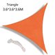 thumbnail image 3 of Toldo de vela de poliéster Oxford, tela naranja y roja, bloque UV, toldo para Patio, patio, parque, patio de juegos, césped, 12x12x12 pies, 3 of 5