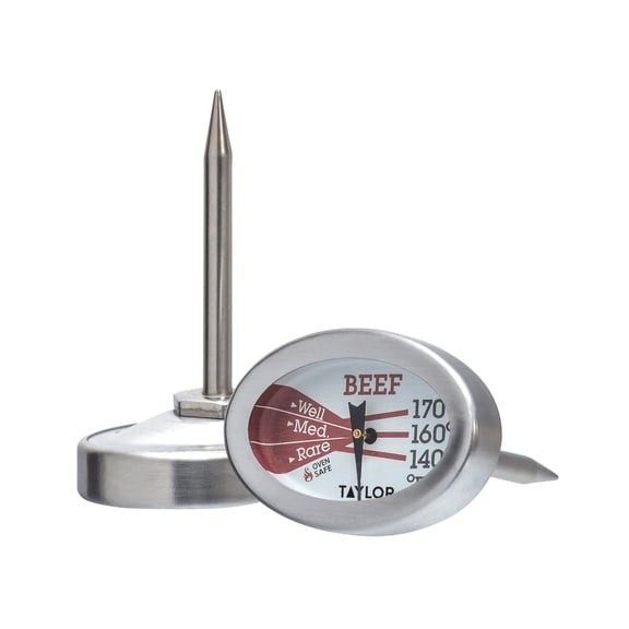 Taylor Stainless Steel Beef Grilling Button Thermometer Set of 2