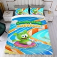 thumbnail image 4 of Oso de Goma y Amigos Conjunto de sábanas temático, trío de piezas, cómodo y amigable con la piel, diseño único, regalo de decoración para el hogar para familiares, amigos y fans,140X210cm, 4 of 6