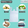 thumbnail image 4 of Clear White Plastic T-shirt Bags with Handles - 12"X7"X23" & (1000 Bags), 4 of 7