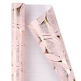 thumbnail image 2 of Pink Flower Wrapping Paper - Mini Roll - Paper Gift Wrap Papers, (3 Rolls) 43.2 sq ft., 2 of 5