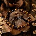 thumbnail image 6 of K-KED Handmade 8MM Tiger Eye Natural Stone Prayer Beads Bracelet For Mens Yoga Jewelry, 6 of 9