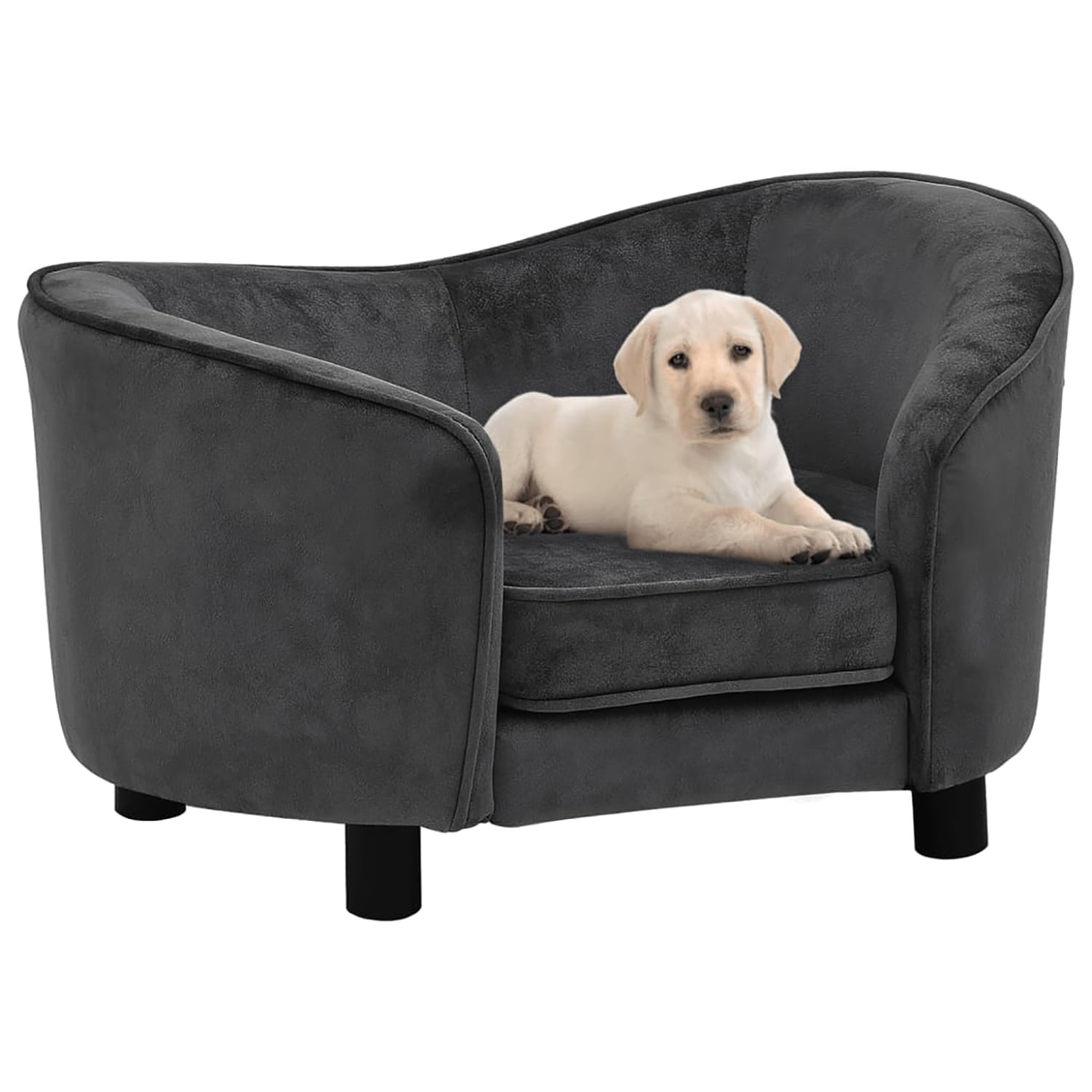 Pefilos 27.2" Dog Sofa Bed for Small Pets, Stylish Pet Sofa/Cat Couch for Furniture Faux Leather, Dark Gray Pefilos 27.2" Dog Sofa Bed for Small Pets, Stylish Pet Sofa/Cat Couch for Furniture Faux Leather, Dark Gray