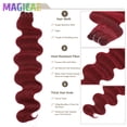 thumbnail image 3 of Typpkmm Extensiones De Cabello De 30 Pulgadas with 200 Gramos and Rojo Borgoña, 3 of 7