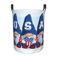 thumbnail image 2 of Uemuo Cute Gnomes in USA Pattern Circular Laundry Hamper Basket with handles,Collapsible laundry basket,Large capacity laundry hamper,Laundry Organizer-, 2 of 8