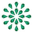 thumbnail image 1 of Unique Bargains 20Pack Teardrop Sew on Rhinestone - 13x8mm Glass Teardrop Crystal Rhinestones in Gold Prong Setting (Green), 1 of 7
