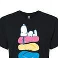 thumbnail image 3 of Peanuts - Summer Edition - Snoopy & Flip Flops - Juniors Cropped Cotton Blend T-Shirt, 3 of 5