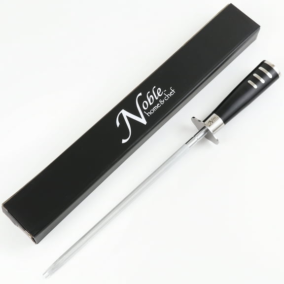 Knife Sharpener (10” or 12”), Magnetized for Safety, No Rust, No Cheap Plastic. Our High Quality Honing Steel Is Built For Daily Use, Perfect for Chefs!