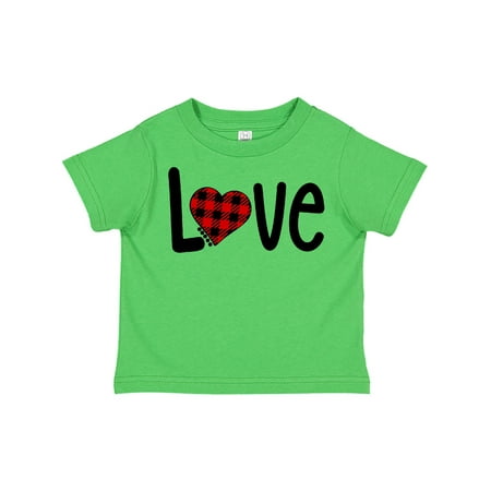 

Inktastic Love with Red Plaid Heart Gift Toddler Boy or Toddler Girl T-Shirt