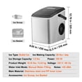 thumbnail image 6 of KFFKFF Ice Make 26 lbs/24 hrs Capacity Portable Ice Maker, Stainless Steel, 6 of 9