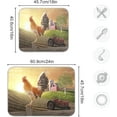 thumbnail image 3 of FREEAMG Funny Rooster Dish Drying Mat for Kitchen Counter 18 x 24 inch , Microfiber Multi-Purpose Counter Rack Sink Drainer Pad, 3 of 7