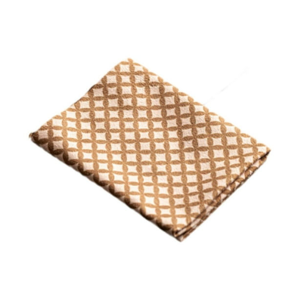 Paño de cocina chino, tapete de té, toalla de mano decorativa, lavable, multiusos, absorbente amarillo