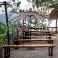 thumbnail image 5 of C-Hopetree 9 ft Double Top Outdoor Patio Market Table Umbrella with Tilt, Beige, 5 of 7