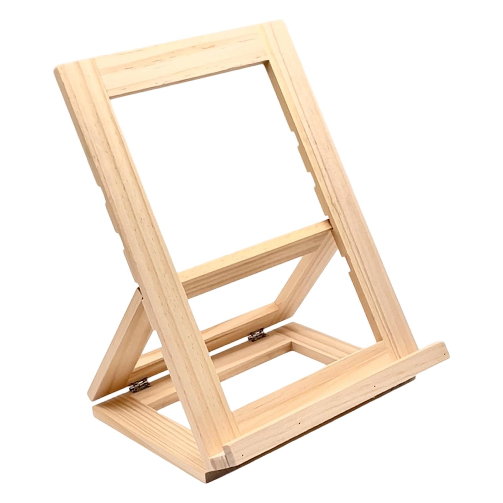 Dualoai Artwork Tabletop Wooden Easel Stand 11.6x8.3inch Portable for Home Decor Accessories Sturdy Versatile Space Saving Adjustable
