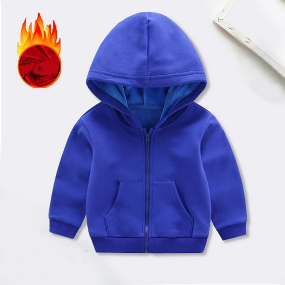 Baby Warm Jacket with Hoodie Cute Printed Solid Long Sleeve Boy Clothes for Little Girl 3-4 Years
