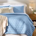 thumbnail image 5 of Better Homes & Gardens Tencel Quilted Pillow Shams, King, Light Blue, 2 Pack, 5 of 7