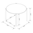 thumbnail image 3 of Gales Round 46.54 Dining Table from Engineered Wood in Beige - Set of 5, 3 of 8