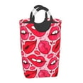 thumbnail image 6 of DouZhe 50L Rectangular Laundry Basket, Red Pink Lips Prints Waterproof Foldable Laundry Hamper with Aluminum Handles, 6 of 6