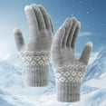 thumbnail image 4 of Warm Gloves Winter Gloves Screen Gloves Women's Winter Thickened Cold Riding Warm Knitted Wool Gloves, 4 of 4