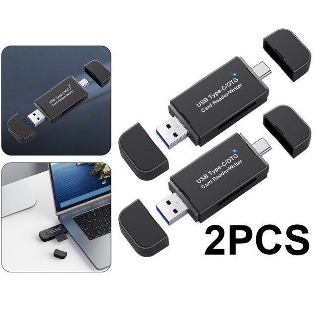 DQrwqpou Lector Tarjetas 3 en 1 Resistencia Sísmica Plug And Play para OTG (USB2)
