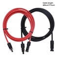 thumbnail image 3 of pitrice 2 Pieces Solar Panel Dustproof Extension Electric Cable 30A Self-locking Extender 10AWG/6mm² Double Layer Insulative Copper Wire 4.5M, 3 of 7