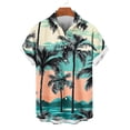 thumbnail image 4 of Titcea Hawaiian Shirt for Men Button Down Short Sleeve Tropical Floral Printed Summer Casual Beach Vacation Shirts Soft and Breathable, S-5XL, 4 of 6