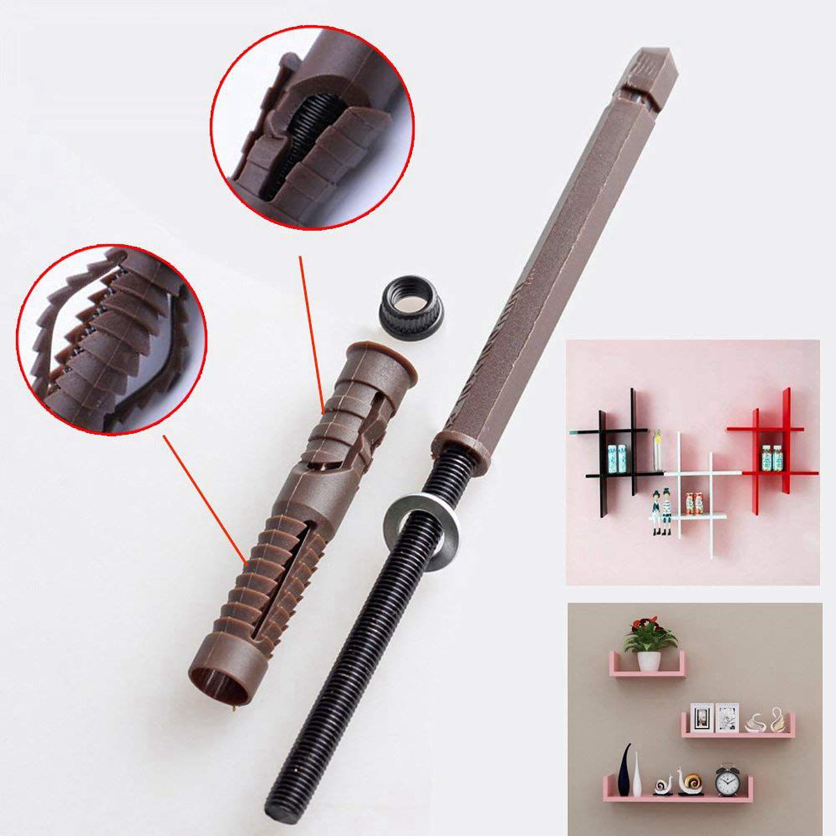 20 Pack Heavy Duty Wood Shelf Brackets DIY Adjustable Hardware Blind Supports Shelves 120 LBS