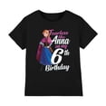 thumbnail image 1 of Frozen T-Shirt d'Anniversaire 6 Ans Garçons/filles Intrépide comme Anna, 1 of 3