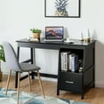 thumbnail image 3 of Gymax 47.5'' Computer Desk Trestle Desk Writing Study Workstation w/ 2 Drawers, 3 of 10
