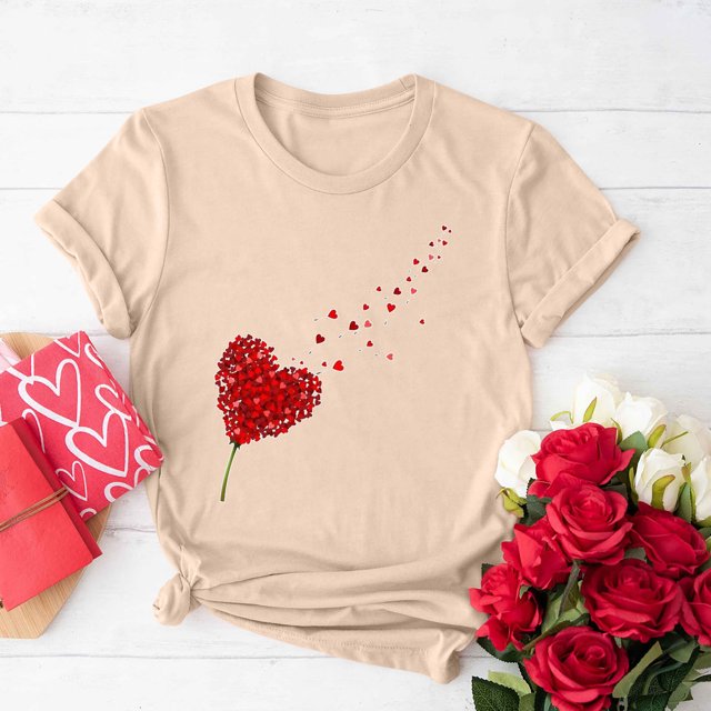 Fankiway T-Shirt à Manches Courtes Imprimé Col Rond Mode pour Femmes Ensemble de Vêtements Décontractés pour Femmes 2 Pcs
