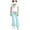 Blue1, variant on Juorvia Girls 2 Piece Outfits Summer Loose Fitted Crew Neck T-Shirts Micro Flare Elastic Waist Pants(2-3 Years,Yellow1)
