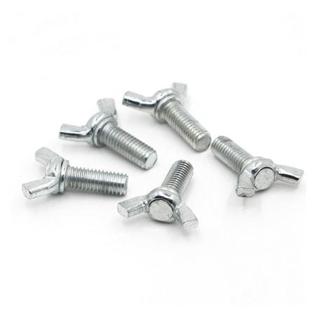 

LHX1-10pcs Wing Bolts Butterfly Screw Galvanized Steel M4 M5 M6 M8 M10 M12 Wing Head Thumb Screws DIN316 (Color : 30mm_M6 5pcs)-0810